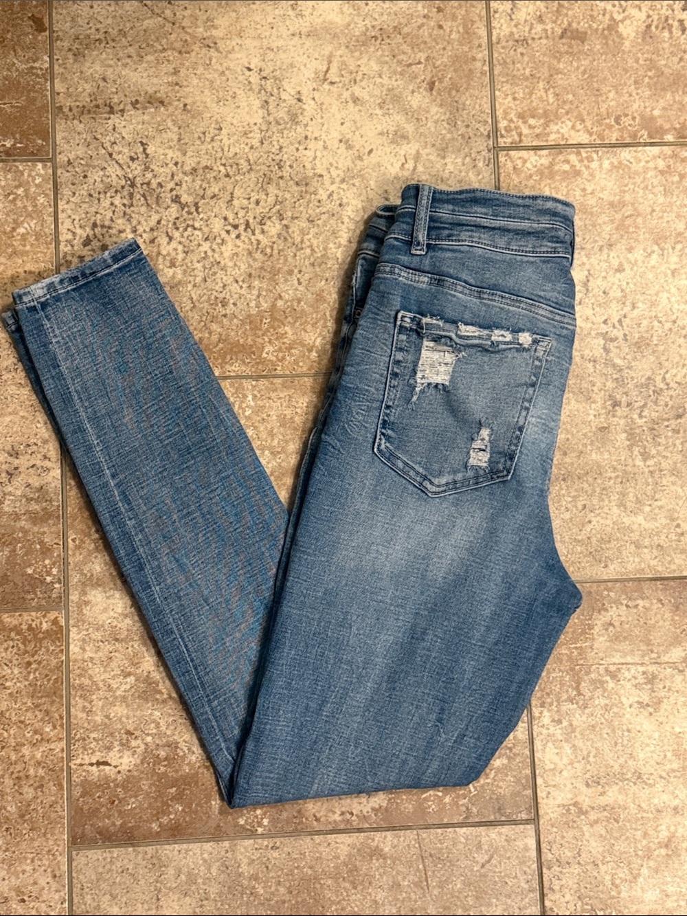 BKE Parker High Rise Light Blue Distressed Skinny Jeans